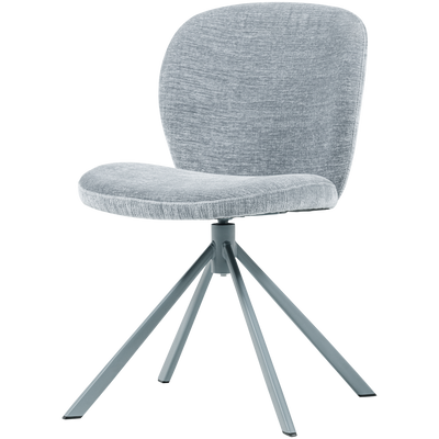 WOOOD Femke Matstol i Blå Chenille 2 st