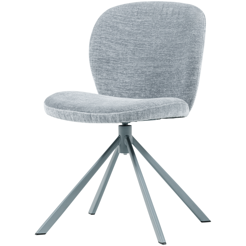 WOOOD Femke Matstol i Blå Chenille 2 st