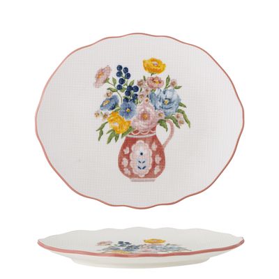 Bloomingville Dorothy Tallrik, Rose, Stengods - 6-pack