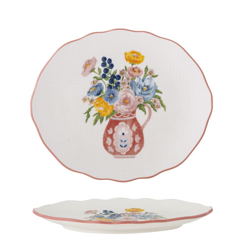 Bloomingville Dorothy Tallrik, Rose, Stengods - 6-pack