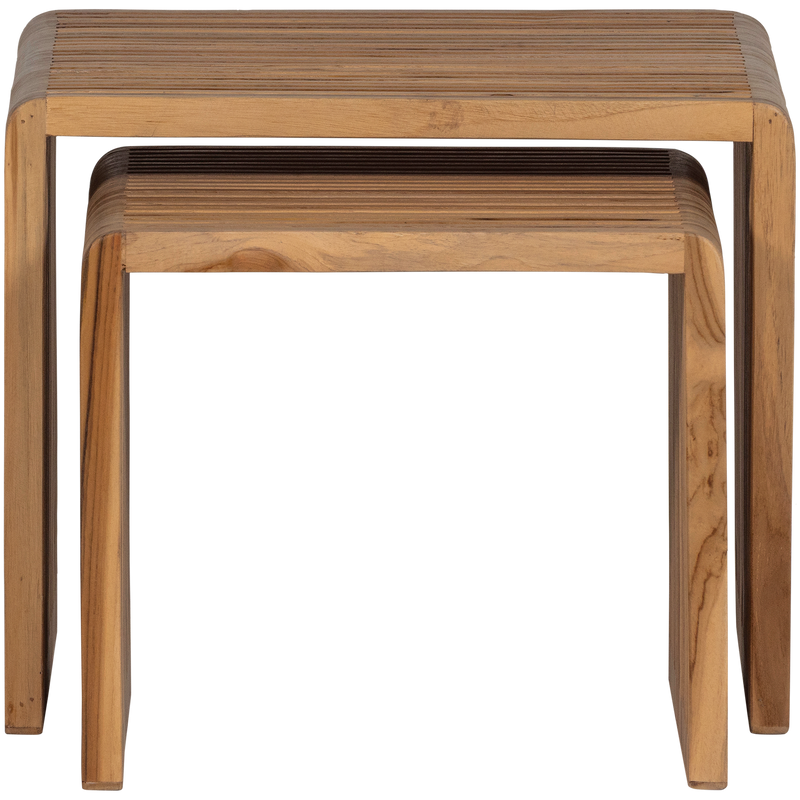 WOOOD Jasmijn Sidobord Återvunnet Teak - Set om 2