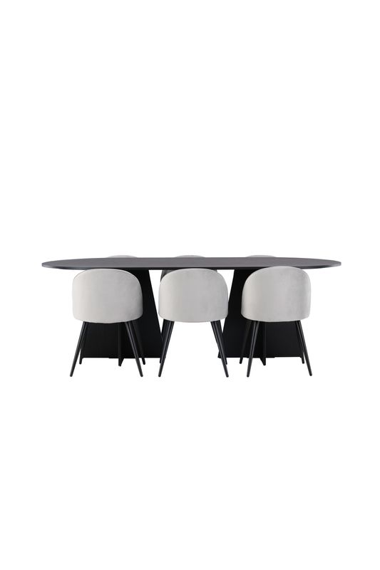 Venture Home Matgrupp Bootcut med Velvet-stolar