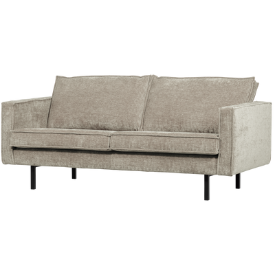 WOOOD RODEO 2,5-sits Soffa i Mörk Sand Ribbstof