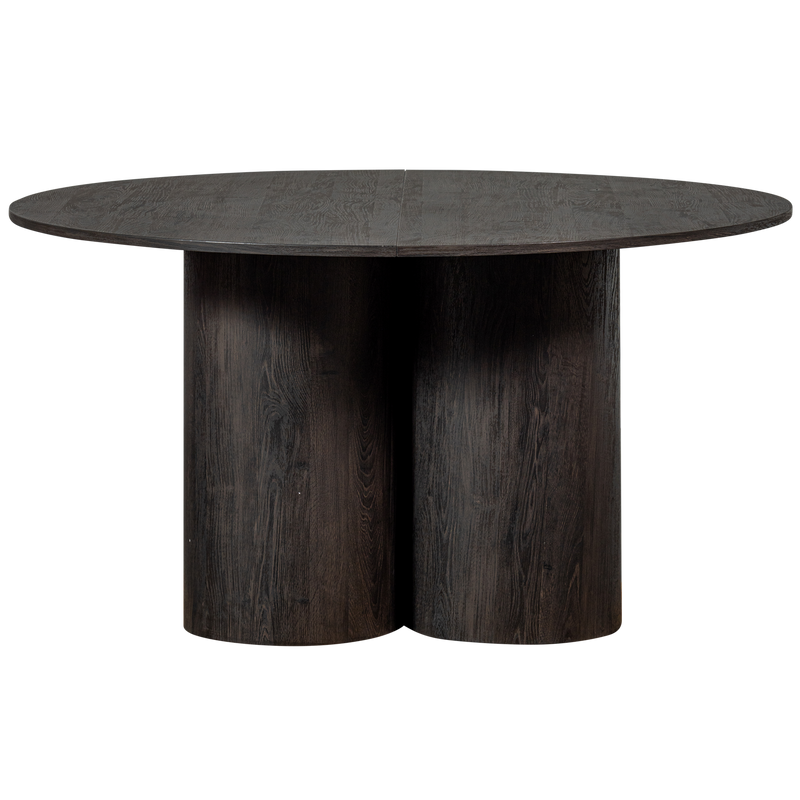 WOOOD Oona runt matbord med 3-bensdesign i MDF, mörkbrun Ø140 cm