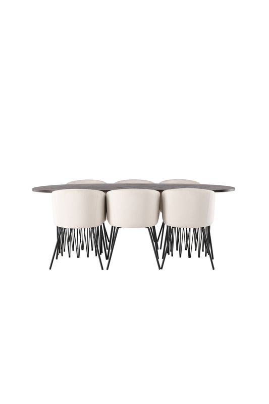 Venture Home Matgrupp Stone med stolarna Berit