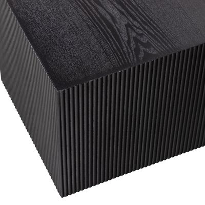 WOOOD SANNE Kvadratiska Svarta Sidobord - Set om 2