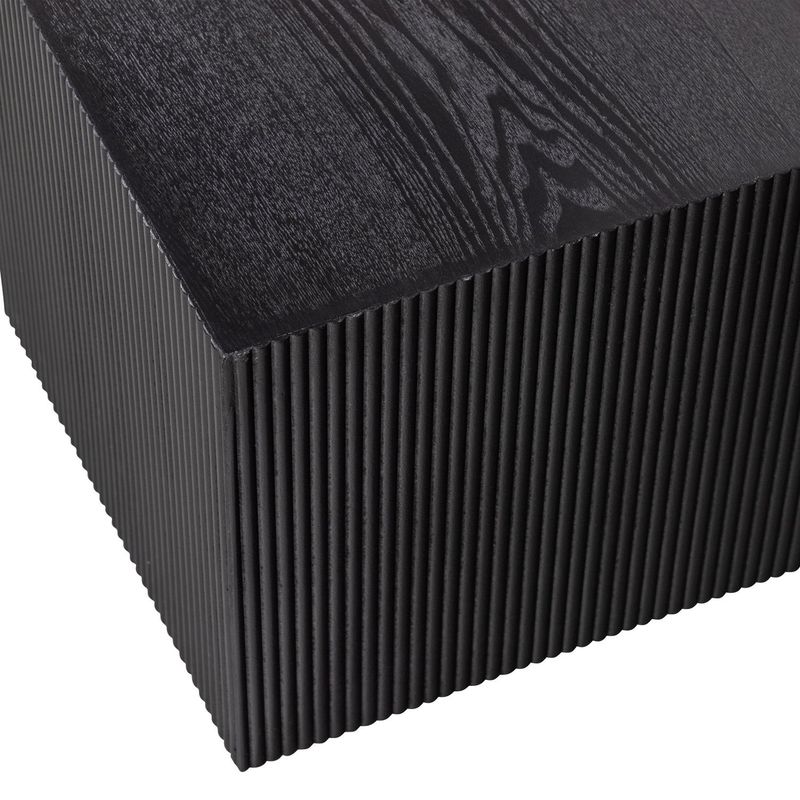 WOOOD SANNE Kvadratiska Svarta Sidobord - Set om 2