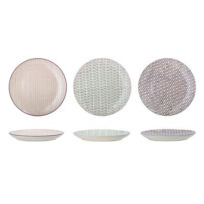 Bloomingville Maya Tallrik, Lila, Stengods - 12-pack