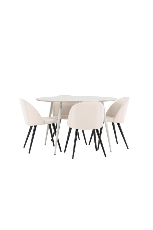 Venture Home Plaza Matbord med Velvet Matstol