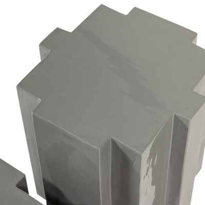 WOOOD Jasmir Sidobord Set - Metall Grå