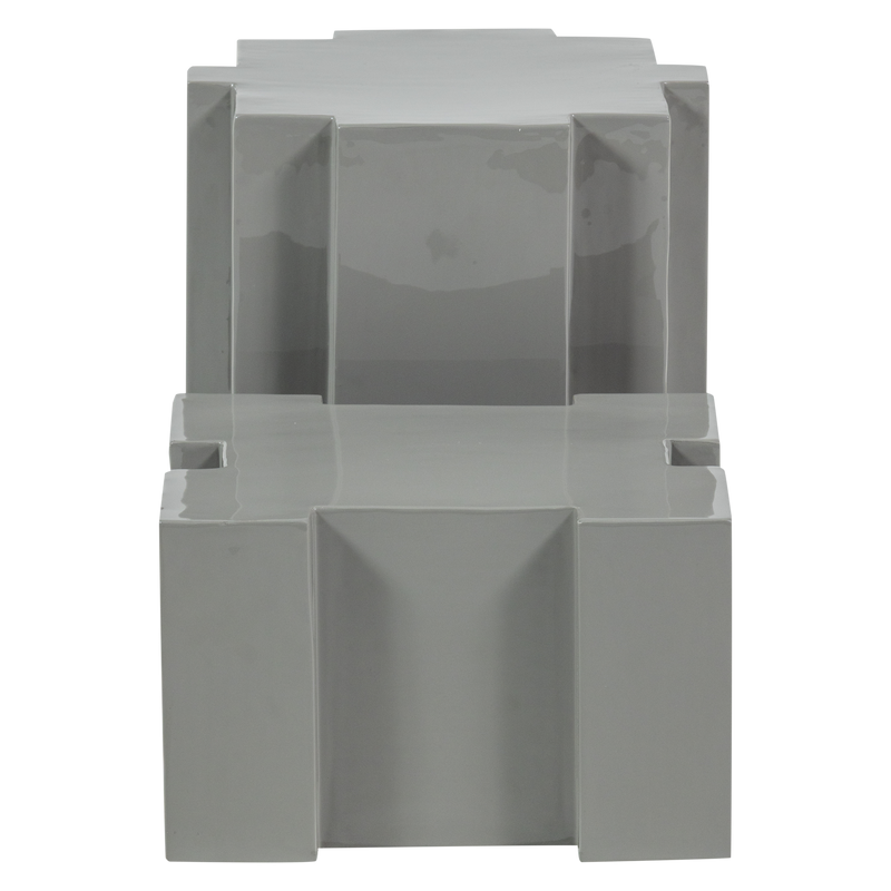 WOOOD Jasmir Sidobord Set - Metall Grå