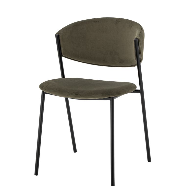 Bloomingville Marlo Matstol, Grön, Återvunnen polyester, L49xH79xW54 cm