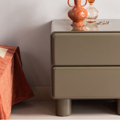 WOOOD Lustra Byrå/Nattduksbord Grön Högblank