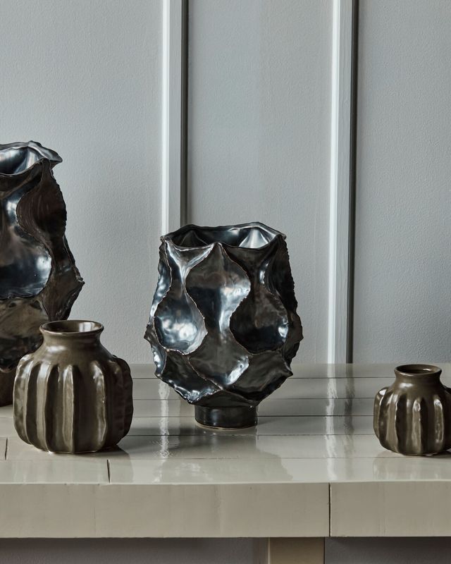 House Doctor Waves Vas Antik Metallisk