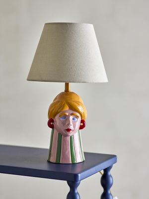 Bloomingville Miss Jody Bordslampa, Flerfärgad, Stengods, Ø24xH41 cm
