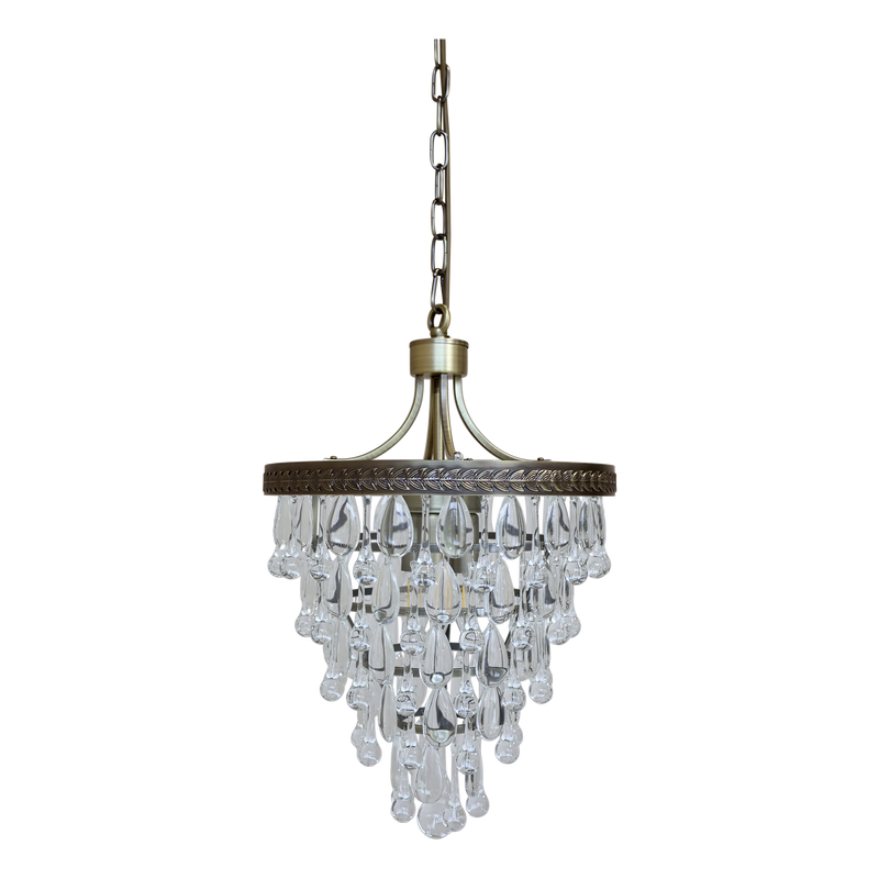 Chiq Antique Versailles Ljuskrona med droppformade glasprismor