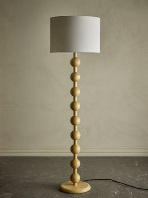 Bloomingville Giacoma Golvlampa, Natur, Gummiträ, Ø44xH155 cm