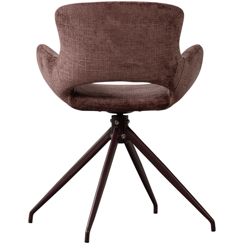 WOOOD Eliva Matstol i Lila Strukturvelvet - Set om 2