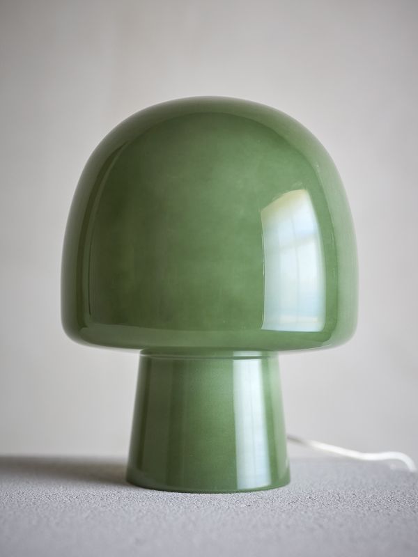 Bloomingville Paddy Bordslampa, Grön, Glas, Ø20xH26,5 cm