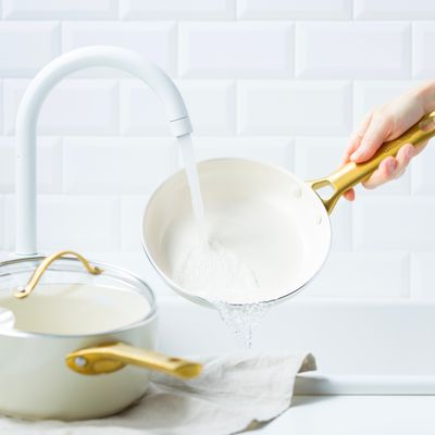 GreenPan Padova stekpanneset 20 + 26 cm krämvit