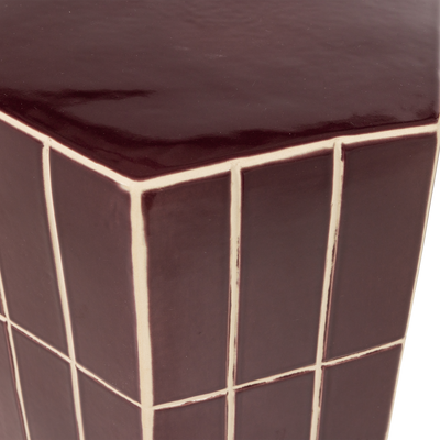 WOOOD PLU Dekorativt Sidobord i Keramik, Lila