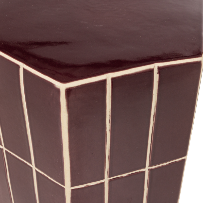 WOOOD PLU Dekorativt Sidobord i Keramik, Lila