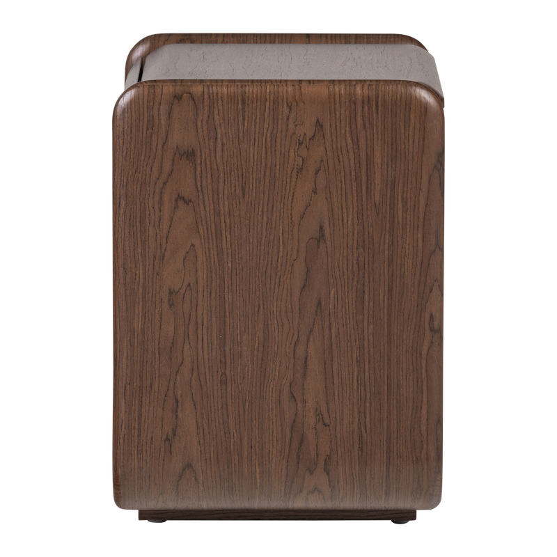 WOOOD ELURA Byrå/Nattduksbord 1 Låda Träfaner Brun