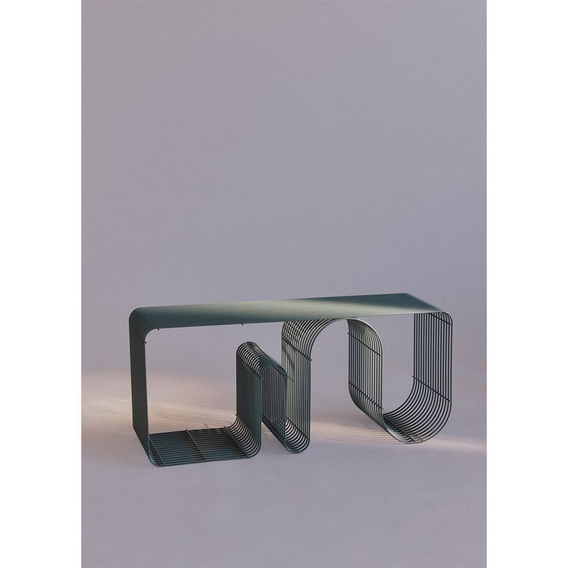 AYTM Curva Bänk Dusty Blue 100x43.2 cm