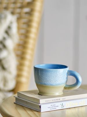 Bloomingville Safie Mugg, Blå, Stengods - 12-pack