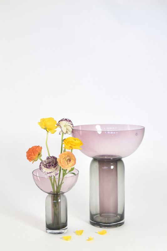 AYTM Torus Vas Svart, Rosa Ø25 cm