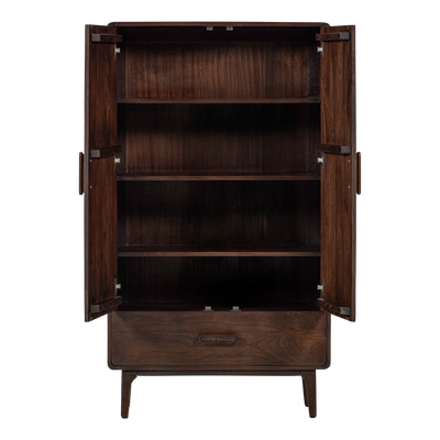 WOOOD Liya 2-Dörrars Skåp i Mörkbrunt Mangoträ