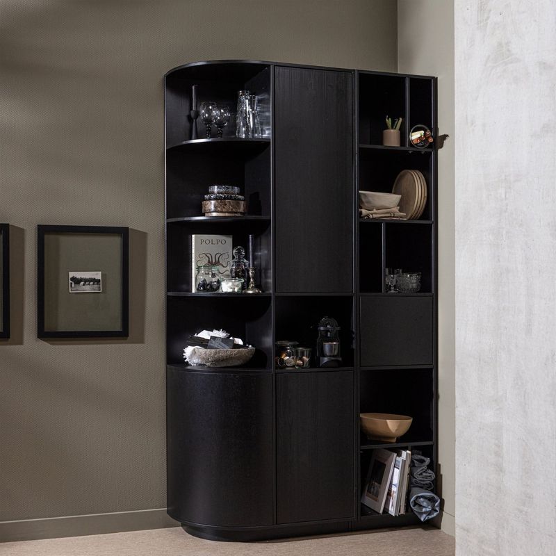 WOOOD Finca Förvaringsskåp Vänster 78 cm Djupsvart FSC-certifierad