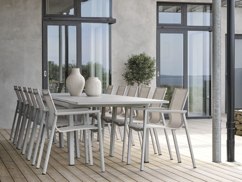 Brafab Lomma Matbord 100x260-380 cm Ljusgrå