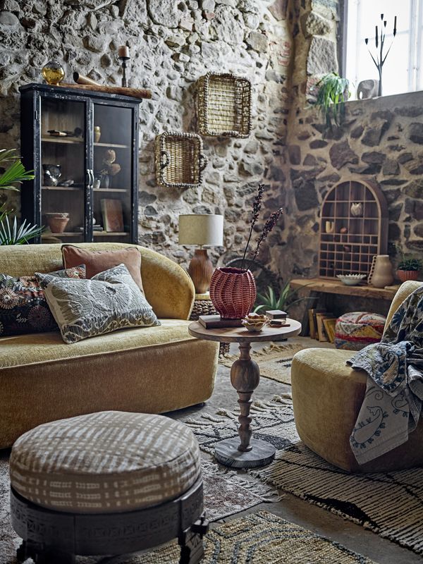 Bloomingville Hazem skåp, svart, granträ