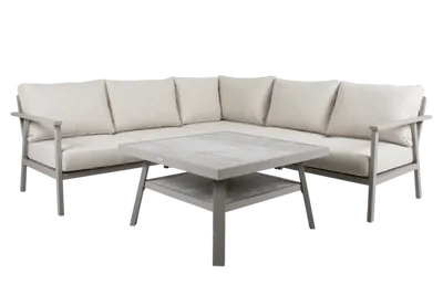 Brafab Samvaro 2-sits Soffa Khaki höger+vänster avslut