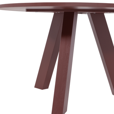 WOOOD Rhonda Rund Matbord i Ek, Vinröd