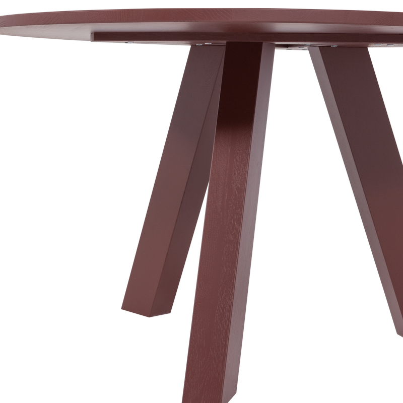 WOOOD Rhonda Rund Matbord i Ek, Vinröd