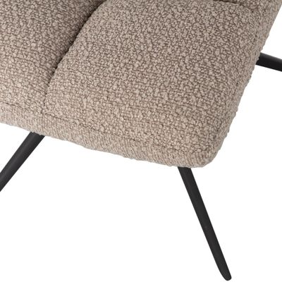 WOOOD Vinny Snurrbar Matstol i Bouclé Sand