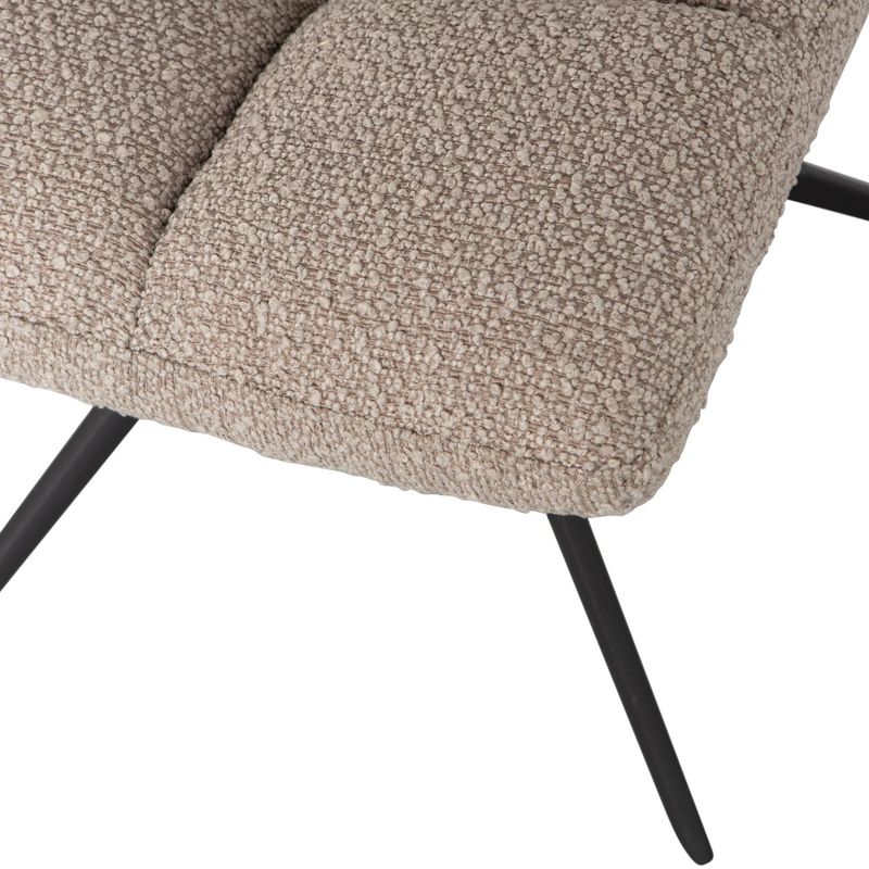 WOOOD Vinny Snurrbar Matstol i Bouclé Sand