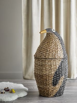 Bloomingville Tazia korg med lock, svart, bankuangräs