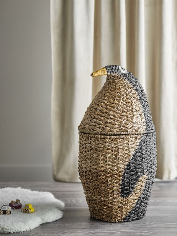 Bloomingville Tazia korg med lock, svart, bankuangräs