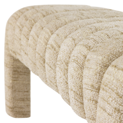 WOOOD Frex Bouclé Klädd Bänk Natur