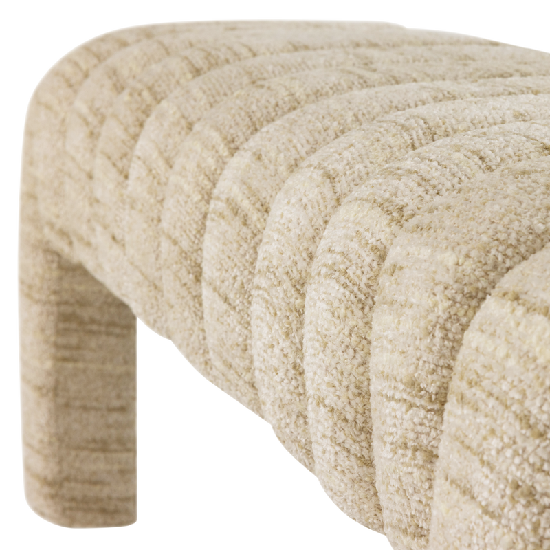 WOOOD Frex Bouclé Klädd Bänk Natur