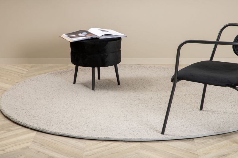 Venture Home Teddy Matta - Rund Grå 200 cm