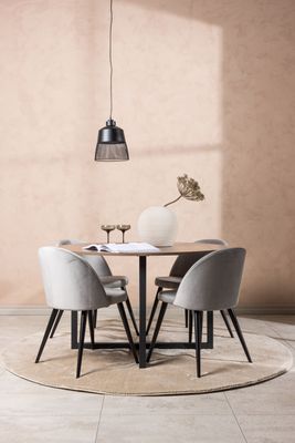 Venture Home Matgrupp Durango med 4st matstolar Velvet