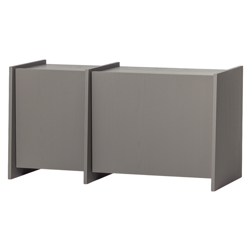 WOOOD BROCK TV-bänk 102 cm Askfanér Varmgrå