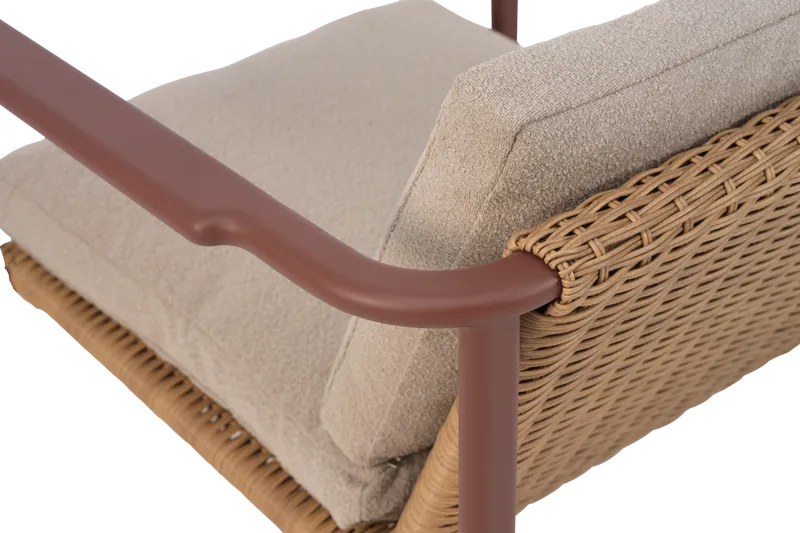 Brafab Motty Fåtölj Zin Red / Teddy Beige