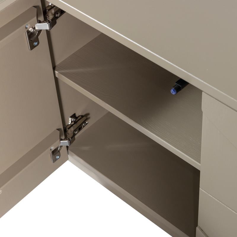 WOOOD TEO TV-bänk i FSC-certifierad furu, lerfärgad