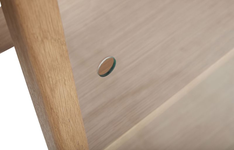 Hübsch Museum vitrinskåp natur klar 80x35xH140 cm