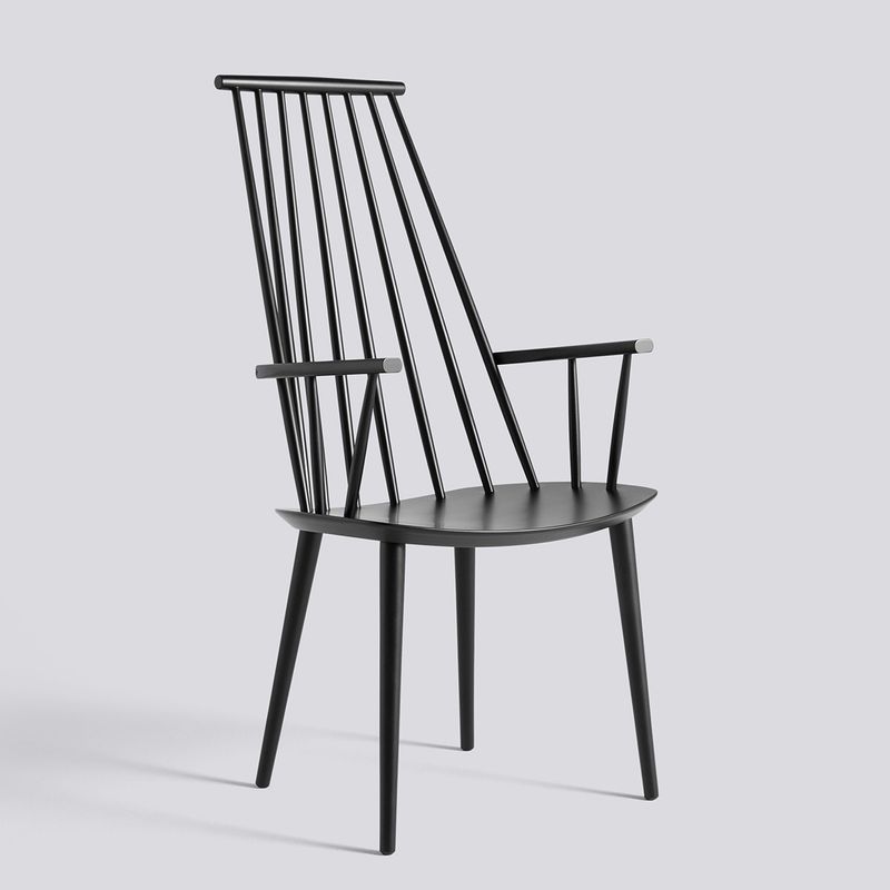 HAY J110 karmstol, Black lacquered beech